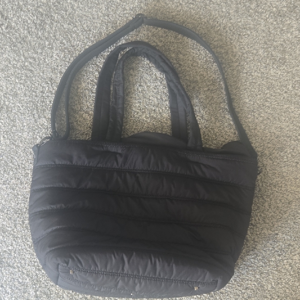 DL+ACTIV Black Quilted Tote Bag